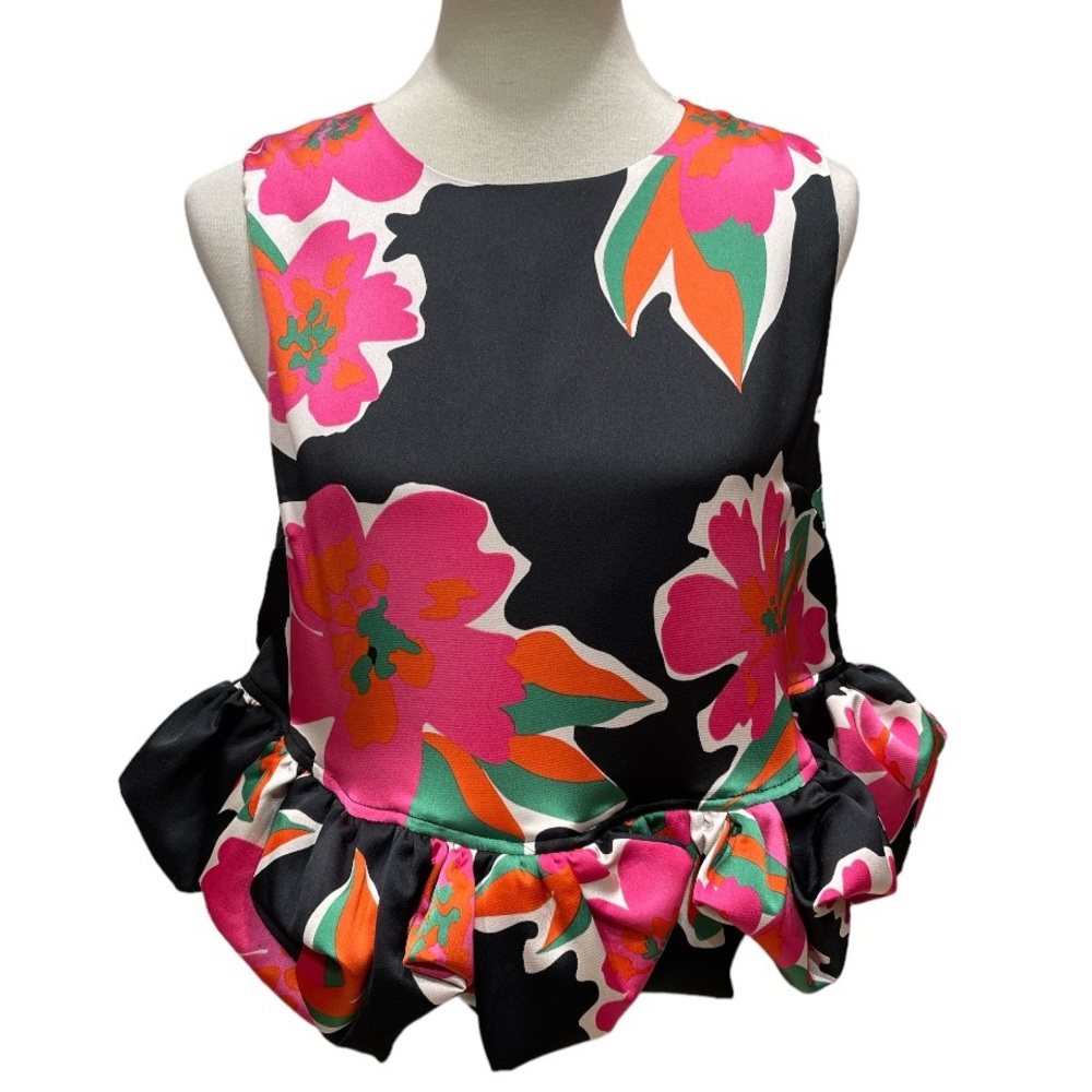 Entro Women’s Sleeveless Ruffle Peplum Top